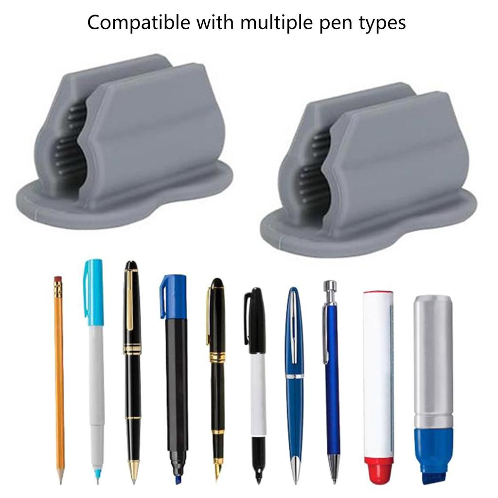 Adhesive Pen Holder Desk Organizer Silicone Pen Holder Marker Holder Desk Accessories for Wall Clipboard Fridge