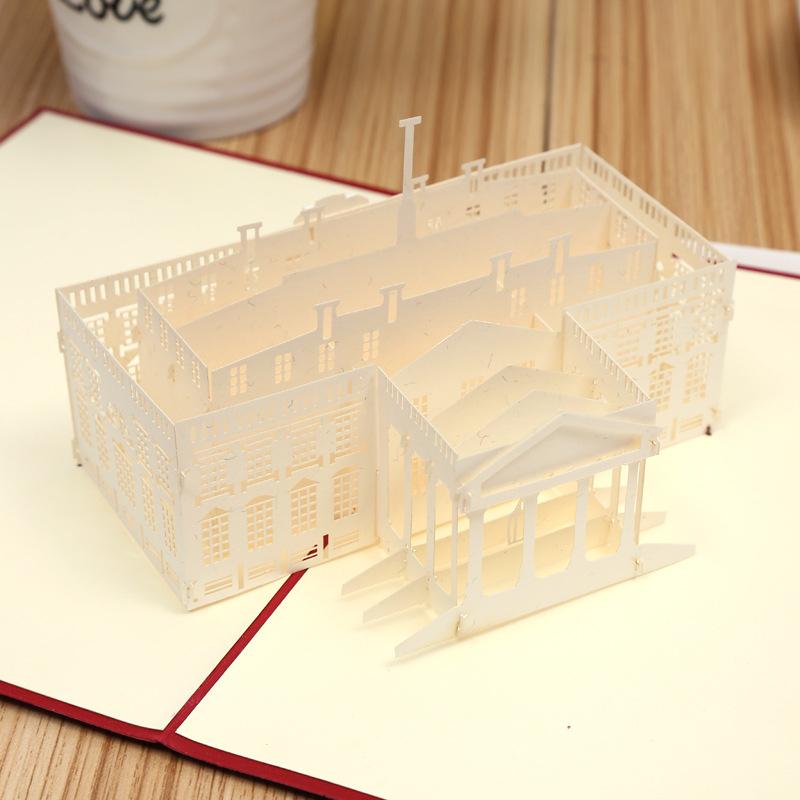 3D Pop Up Invitations Card 3D Paper World Attractions Birthday Greeting Cards 3D Tourist Postcard Save The Date Boy Present Card