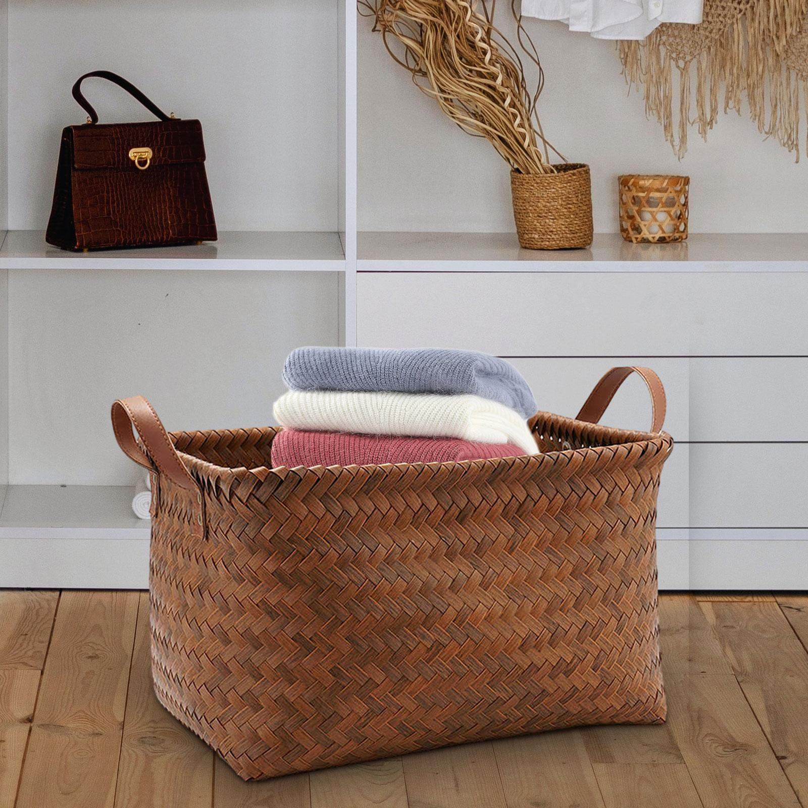 

Органайзер для белья, тотализатор, ящик для хранения, имитация ротанга, кладовая, столешница ручной работы, прямоугольник