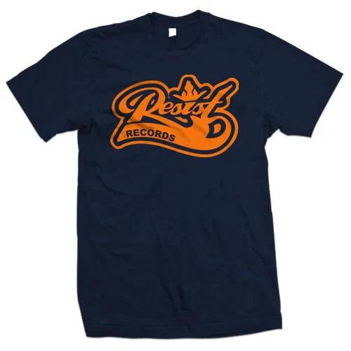 New Music Resist  Logo  Orange on Navy T Shirt S