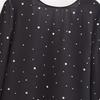 2024 Winter Women's European & American Style Backless Sequin Crew Neck Long Sleeve Top