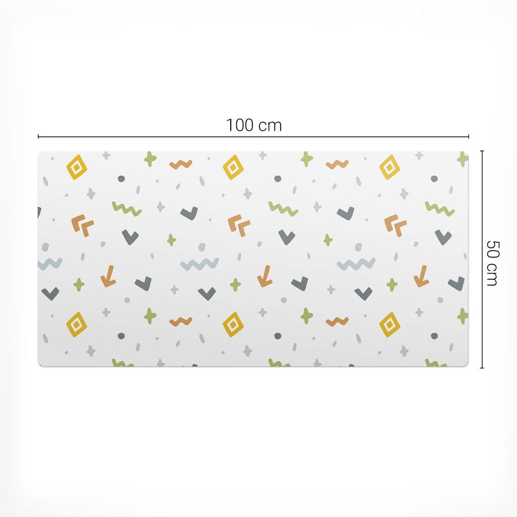 Decorative Desk Mat for Work and Study Geometric Patterns 100x50 cm