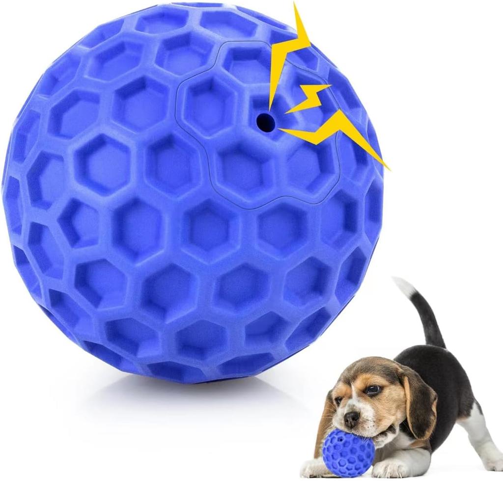 Dog Ball, Relieves Anxiety, Cleans Teeth, Interactive Chew Toy for Aggressive Chewers, Dog Toy for Large Breeds, Outdoor Waterproof