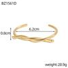 CARLIDANA Chunky Bangle Gold Plated Irregular Jewelry Geometric Stainless Steel Open Cuff Bangle Tarnish Free Waterproof Jewelry