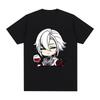 Genshin Impact Arlecchino T Shirt Fashion Unisex Harajuku Graphic Retro TShirt Unisex Anime High Quality Casual Cotton Tees Shirts