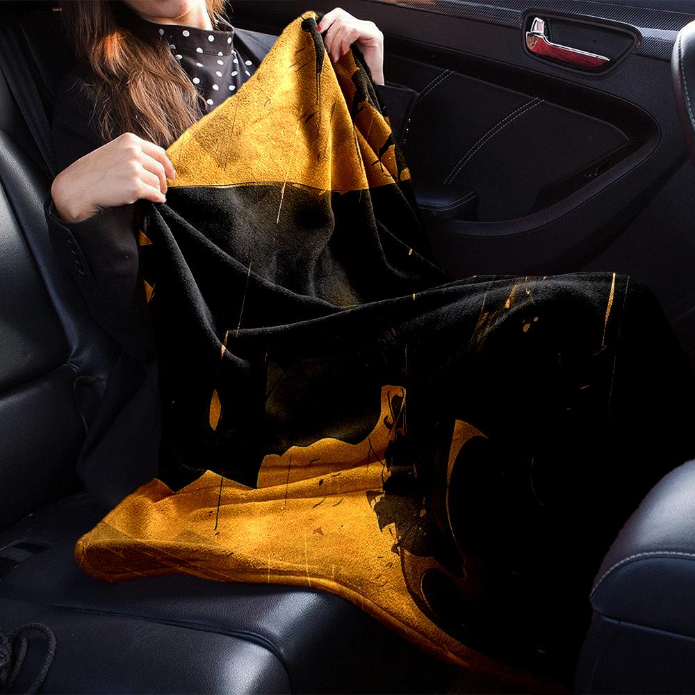 Batman Theme Printed Blanket - Perfect for Couch, Bed, Travel & Outdoor Use | Machine Washable, Cozy & Durable.