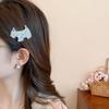 Zircon Pearl Flower Hair Clip Cute Cute Puppy Hair Clip Sweet Rhinestone Hairpin  Girl