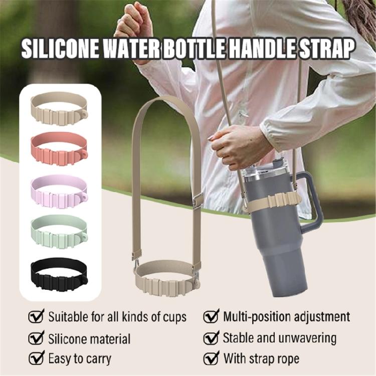 Water Bottle Lanyard Strap Handle Universal Water Bottle Silicone Sling Carrier