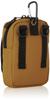 Outdoor Products Mini Pouch with Carabiner, Shoulder Strap, Smartphone Storage, Luminous Design, Metal-Look Zipper, Brown