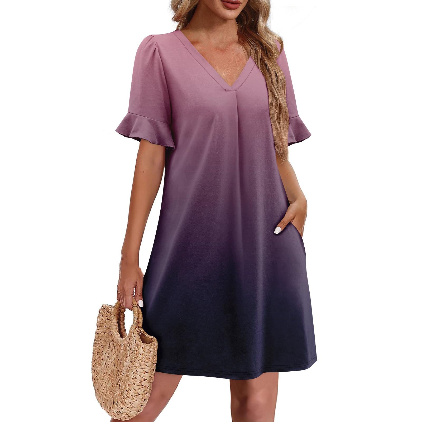 

Женское летнее платье свободного покроя для пляжного отдыха, повседневное платье-жилет, элегантное платье S синий