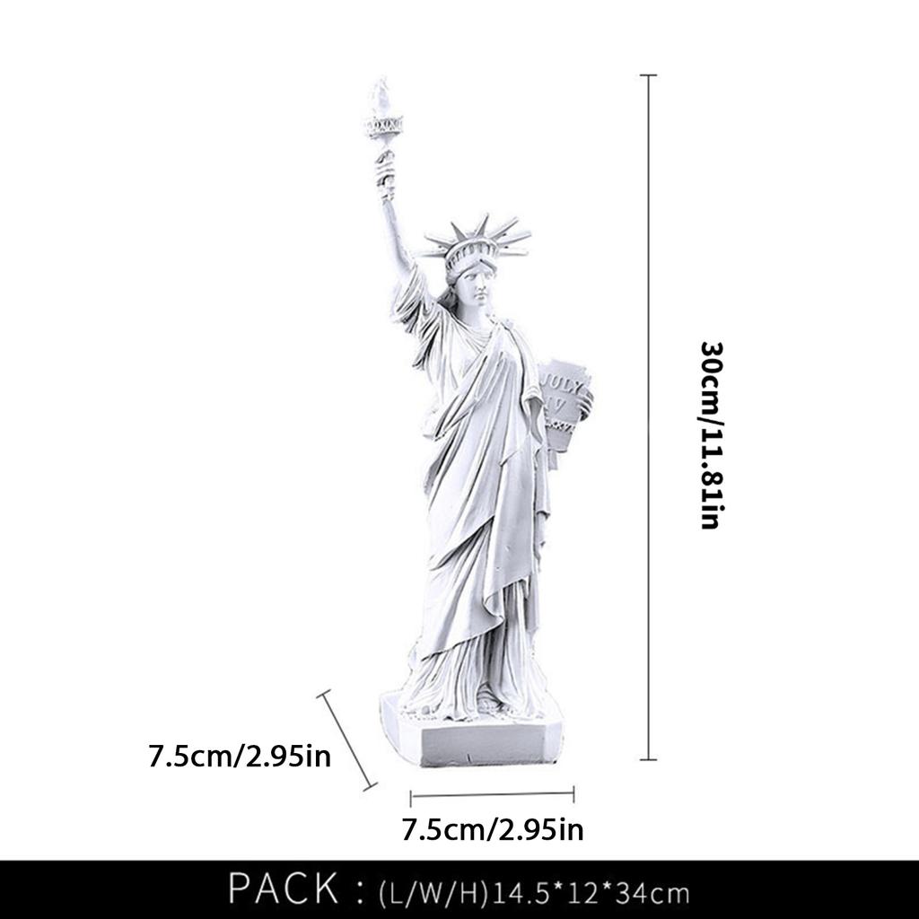 Creative Liberty Statue Resin Model 12 Inch Copper Finish for Art Lovers and Collectors