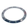 Ceramic Watch Bezel Ring 38mm Watch Bezel Insert Replacement Parts Accessory for Watchmaker Blue Base Red Digit
