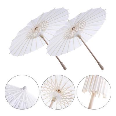 Birthday Decorative Long-handle for Baby Shower Anniversary Painting Supplies Paper Umbrella Photography Prop Dance Prop