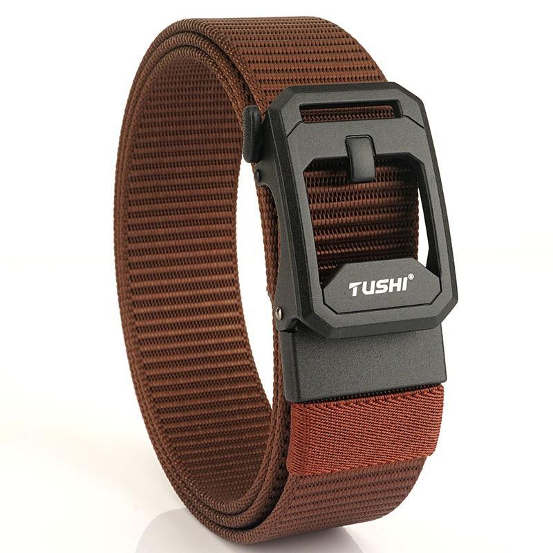 

2020 3.8 Thick Nylon Belt All-matching Casual Outdoor Pants Automatic Buckle 120cm коричневый