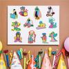 50 Cartoon Colorful Anthropomorphic Animal Doodle Stickers Decorative Guitar Notebook Suitcase DIY Waterproof