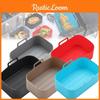 Stylish Silicone Air Fryer Tray Rectangular And Octagonal Shapes Heat Resistant Multiple Colors