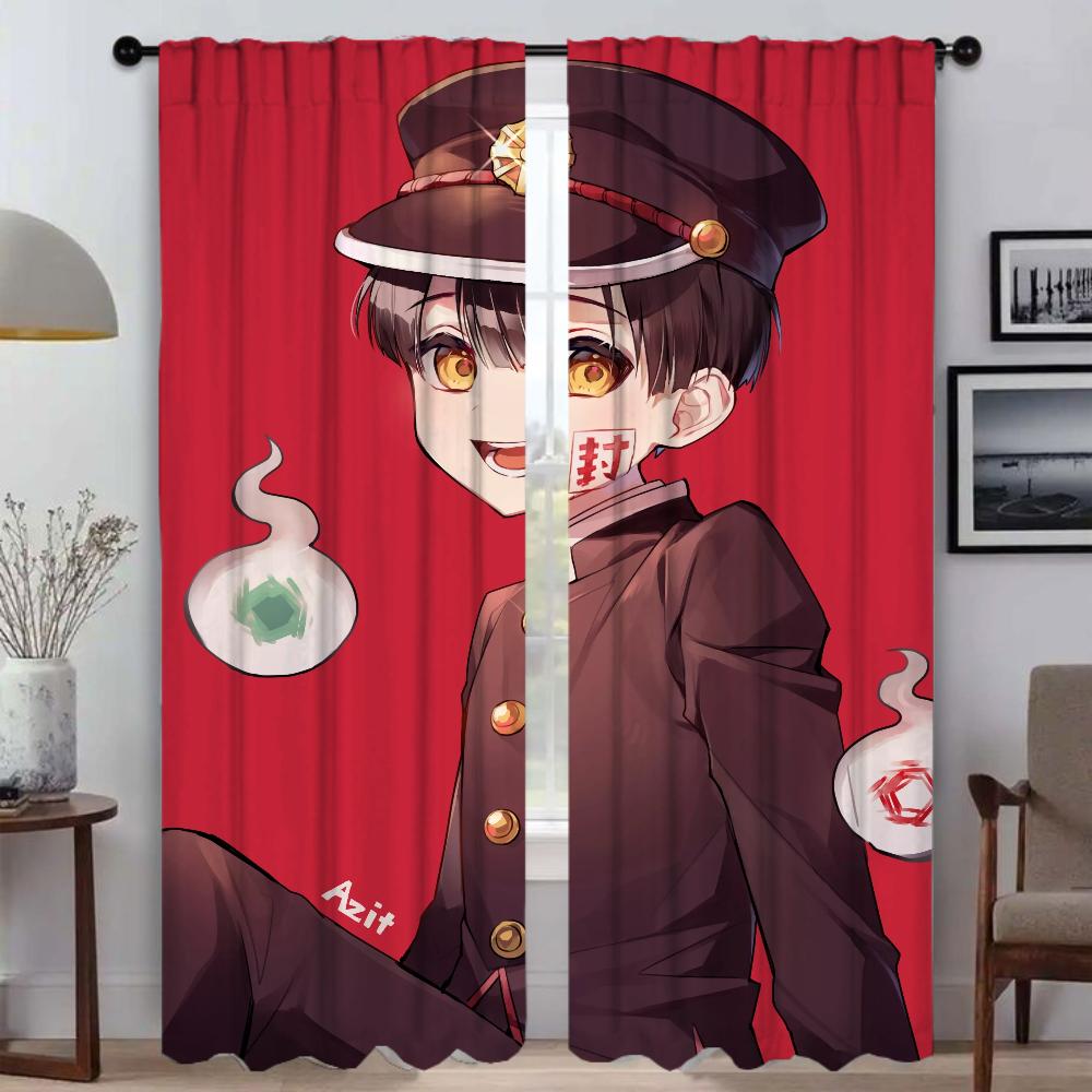 Modern Living Room Curtains for Camera Hanako Kun Shades Tulle for Bedroom Blackout Curtain Home Interior Curtains 2 Pieces