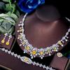 Bridal Jewelry Four-Piece Wedding Dress Dinner Accessories Middle East Full Zircon Necklace Bracelet Ring Earring Set