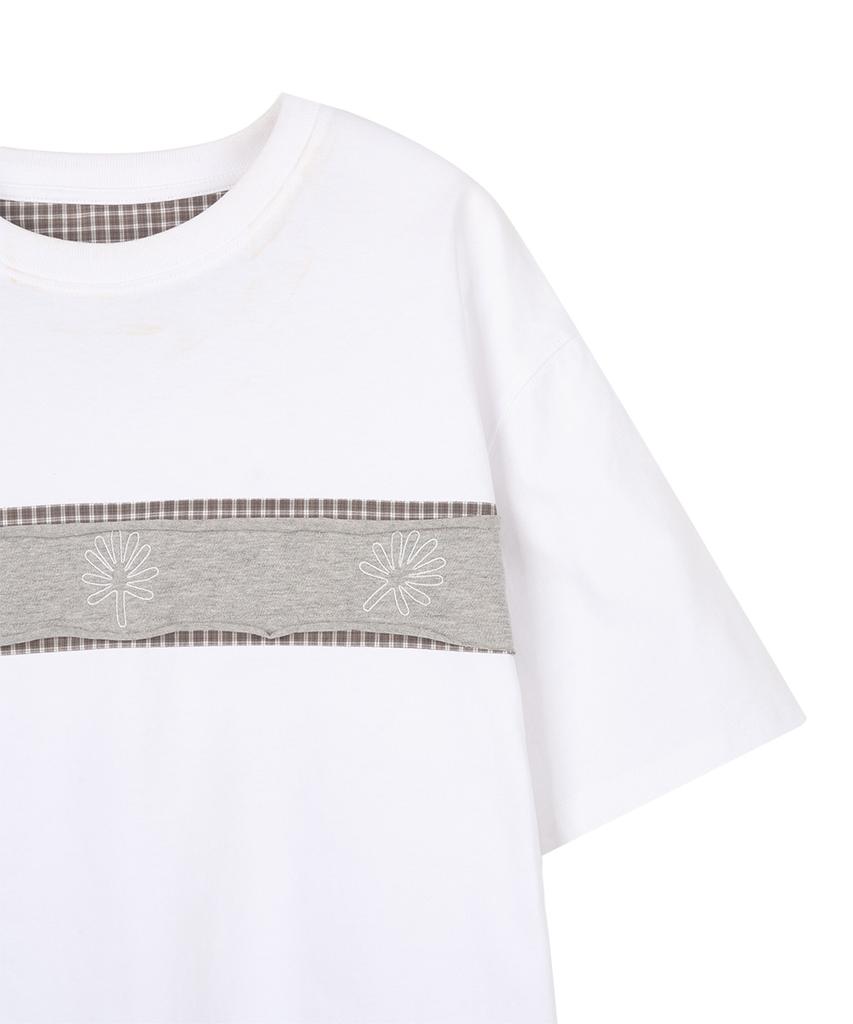 Dandel Dd Check Inset Symbol Tee (White)