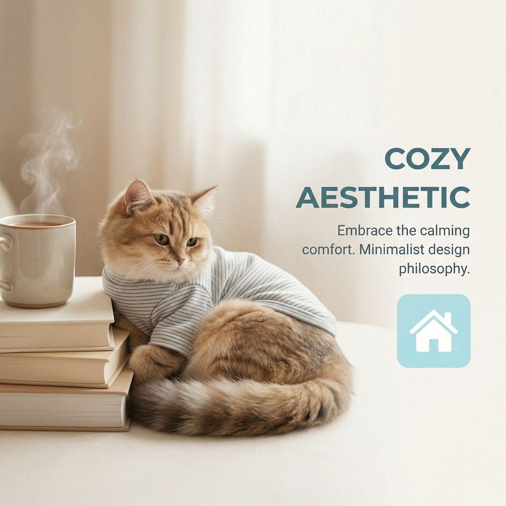 High Collar Pet Bottoming Shirt Striped Pattern Two-Leg Dog Clothes  Outdoor Protection