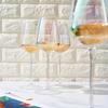 2pcs Glasses Glass Cup Wine Glasses Nordic Style Crystal Glass U-type Decanter Household Rainbow Wine Decanter Kitchen Supplies