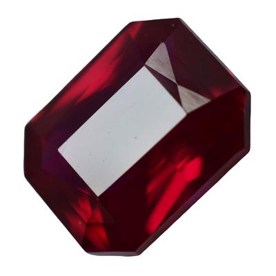 Natural Red Ruby Loose Gemstone 10.55 Ct Mozambique Emerald Cut for Jewelry Making and Crafts