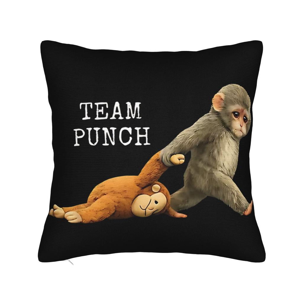 Pillow Case Baby Monkey Punch Cute Monkey Punch Comfy Pillow Cover For Office Car Home Decor Retro Trendy Pillowcases