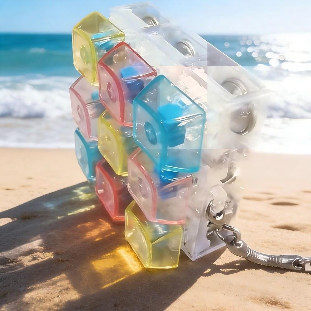 5-Button Stress Relief Keychain 9-Button Flash Pinch Toy New Luminous Keyboard Toy  Stress Relief