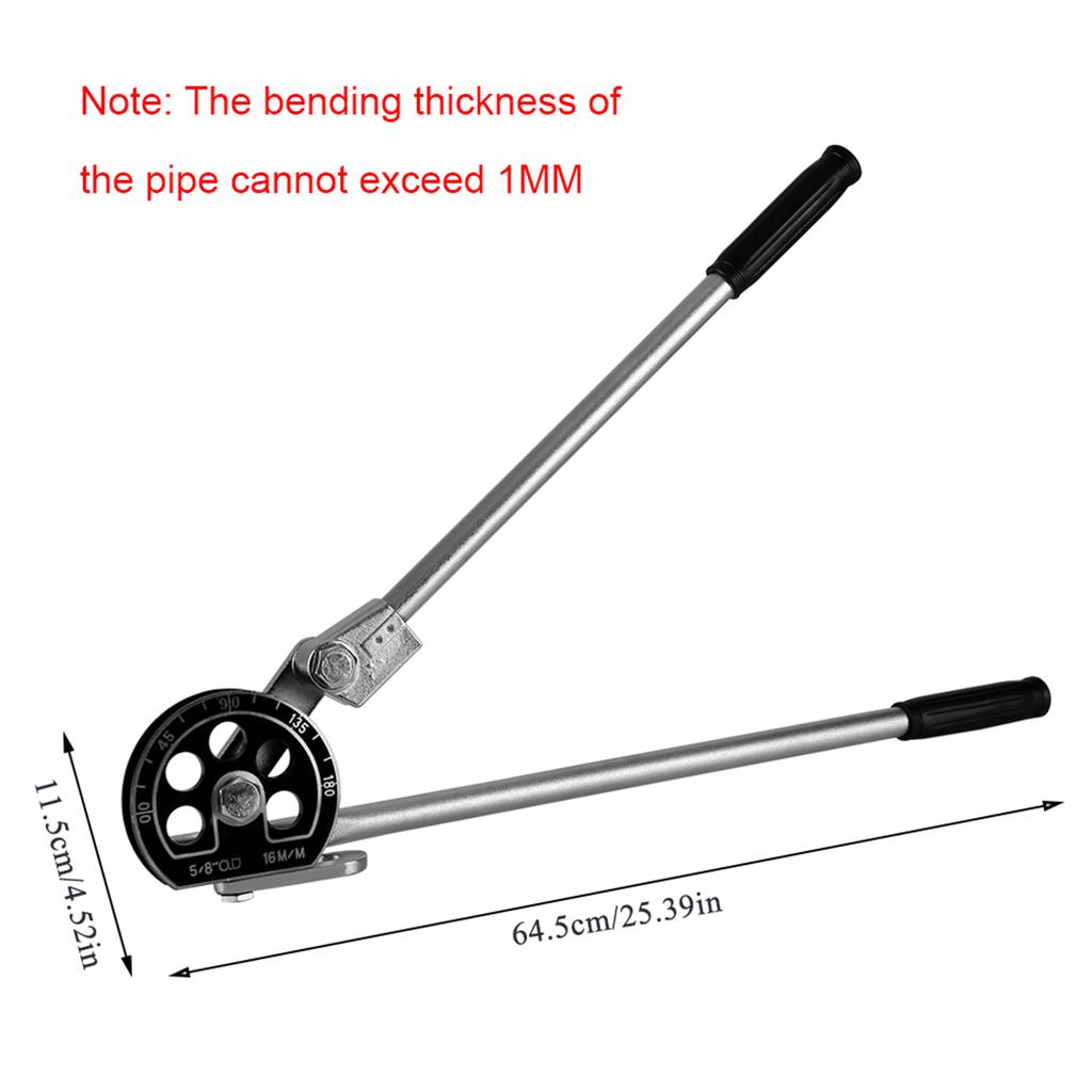 180° Tube Bender Brass Pipe Bender 5/8'' OD (16mm) 180° Tube Bender Bending Tool For Brass Aluminum Pipe Manual Tube Bender