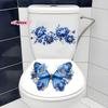 M-Waterproof Butterfly Wall Stickers Bathroom Toilet Sticker Modern Flower Pattern Self-adhesive Paintings For Living Decoration
