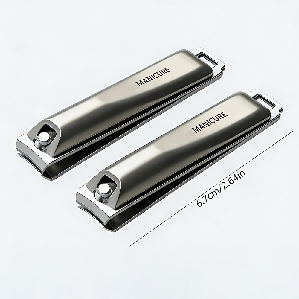 2Pcs Anti-Splash Nail Clippers Sharp Clippers Fit For Fingernails And Toenails Nail Trimmer Stainless Steel Toenail Clipper