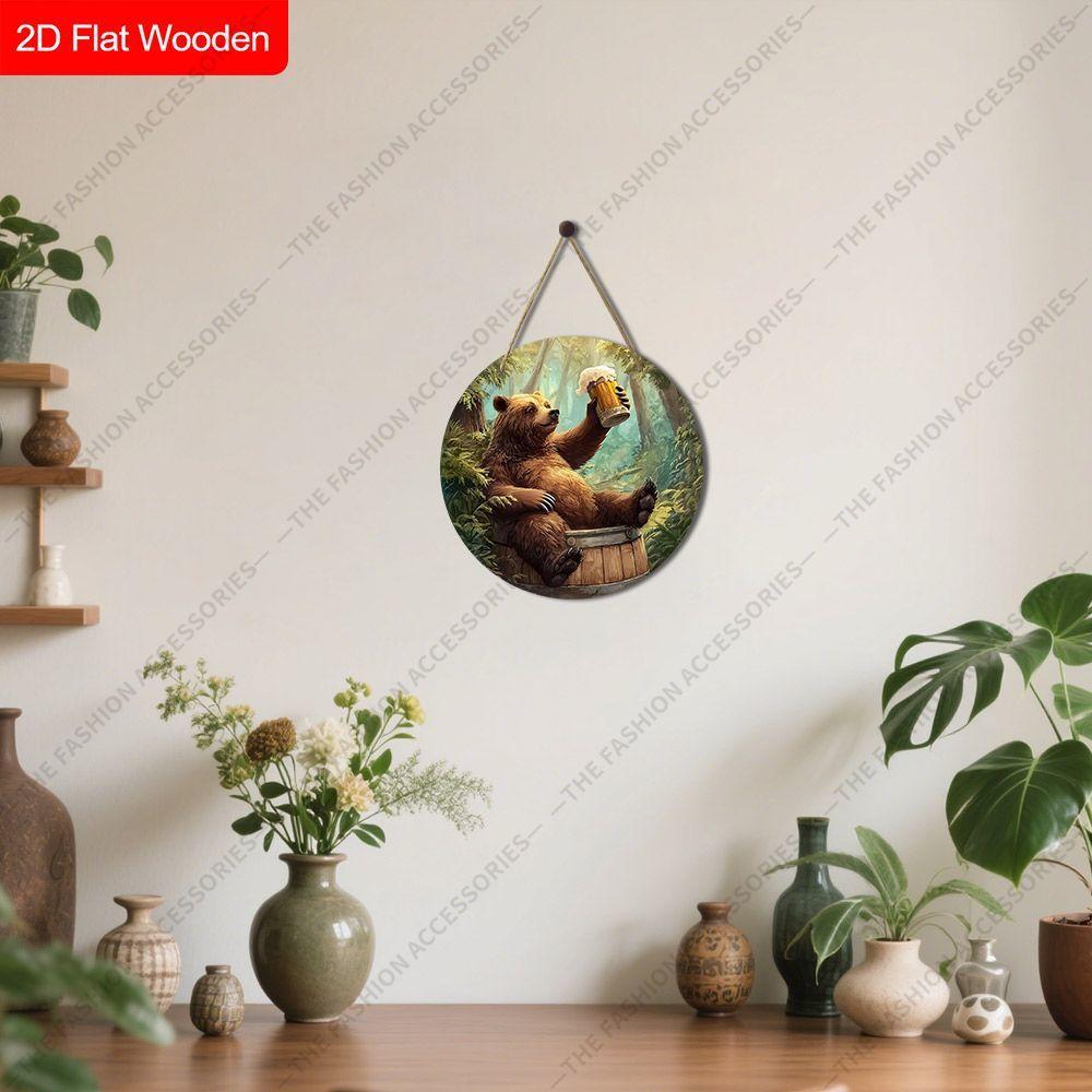 2D Flat Wooden Hanging Decorative Signs, Family Wall or Door Decoration, Garden Decoration, Housewarming Gifts for Friends