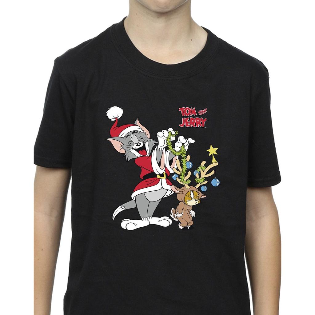Tom & Jerry Boys Christmas Reneer T-Shirt