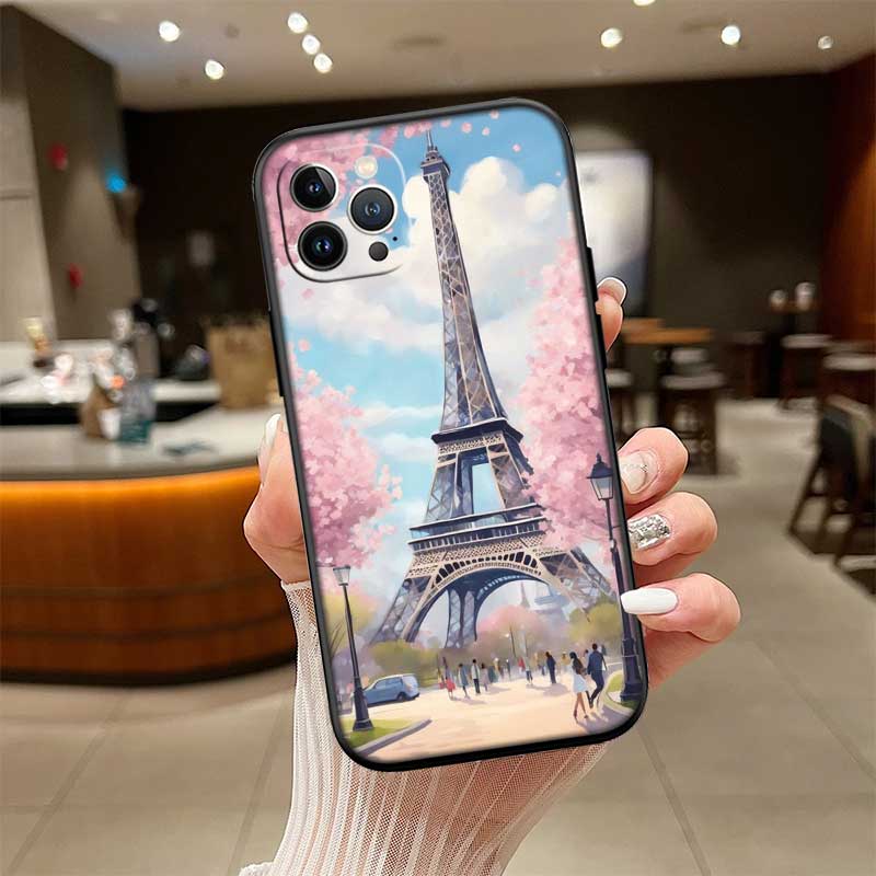 RE49 Paris Eiffel tower New High-End Shell Phone Case for iPhone SE X XS XR 16E 17 11 Pro Max 8 7 6 6s Plus Air