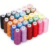 30 Stück Farbige Nähgarn-Sets 250 Yard Spulen Polyestergarn für Handnähen & Stickerei Handarbeit Nadeleinfädler Werkzeug
