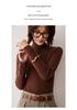 Women's Pure Cashmere High Neck Ribbed Pullover Sweater