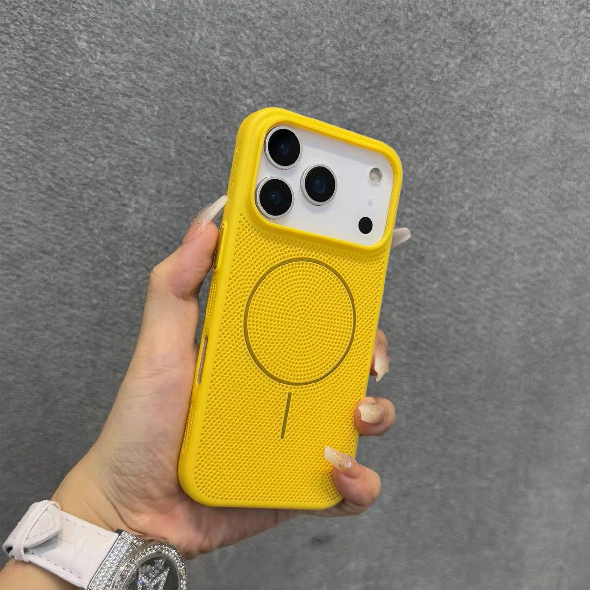 iPhone 17 Pro Max Magnetic Honeycomb Heat-Dissipating Frosted Hard Case iPhone 11 Pro