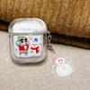 Cartoon Small New Snowman for AirPods 1 Apple Bluetooth Wireless 1/1 Generation Quicksand Earphone Cover Cute Pro1