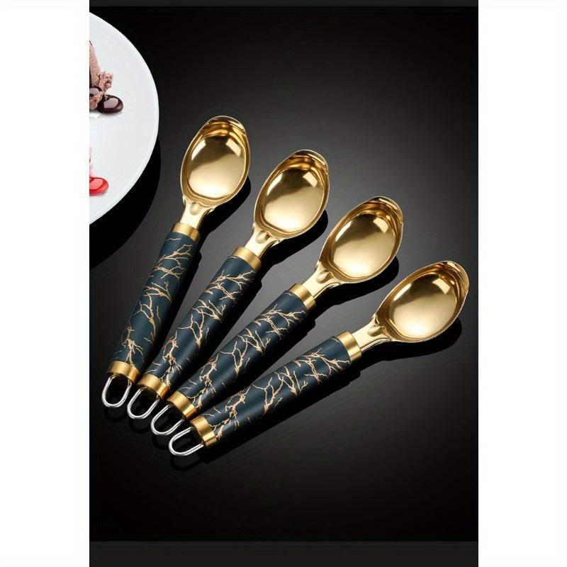 4 Stainless Steel Titanium Set Thickened Dessert Multi Functional Ice Cream Scoop Suitable for Watermelon Fruit