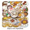 50 Cartoon Dim Sum Stickers: Original, Waterproof, Perfect for Journals, Phone Cases, and Suitcases
