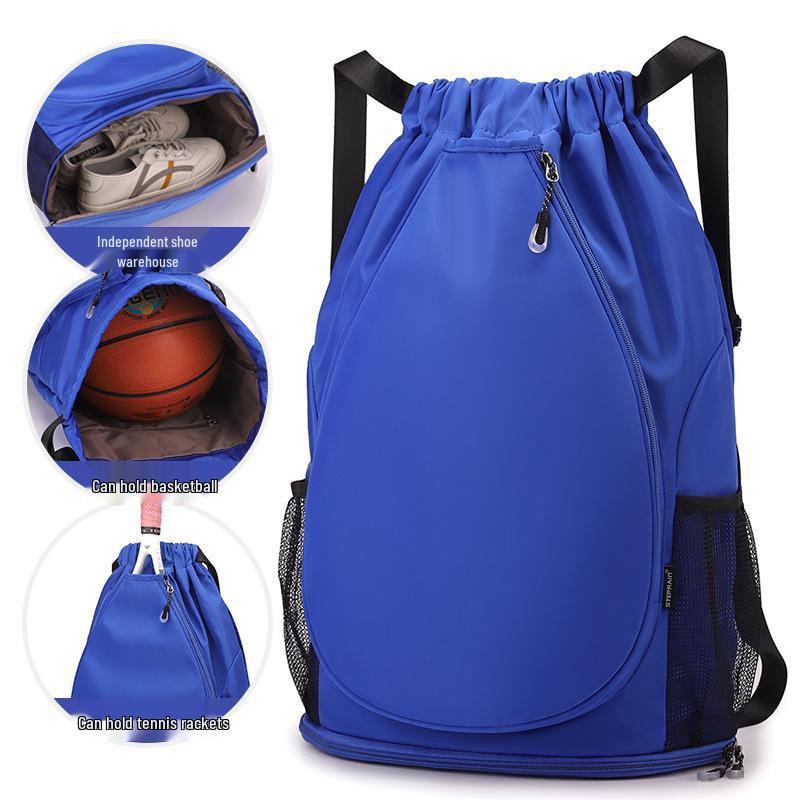 Large Capacity Badminton and Tennis Racket Drawstring Backpack with Custom Printing