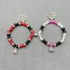 2Pcs Fashion Halloween Spiders Couple Bracelets Magnetic Heart Charm Bangle Festival Hand Link Jewelry Accessories Gift