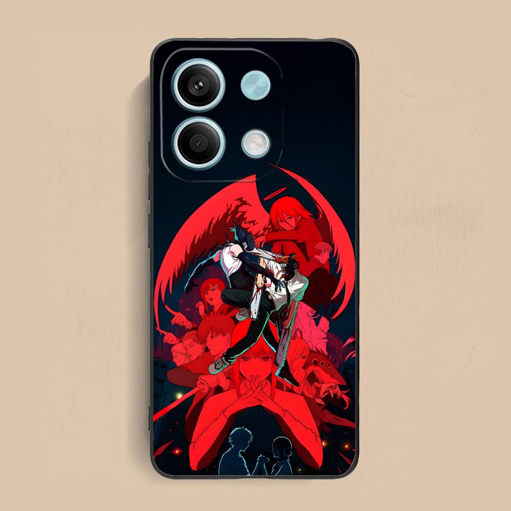 

Anime Chainsaw Matte TPU Mobile Phone Case for Xiaomi Redmi Note 14 13 12 11 S Pro Plus 4G 5G Colorful Printing Cover Redmi Note 11S 4G