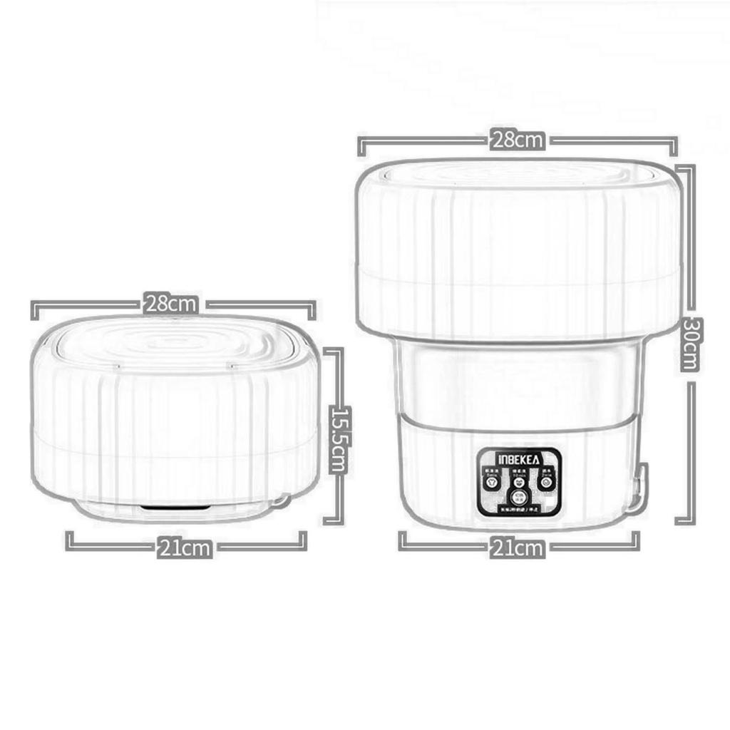 9L Foldable Mini Washing Machine Socks Underwear Panties Retractable Home Portable