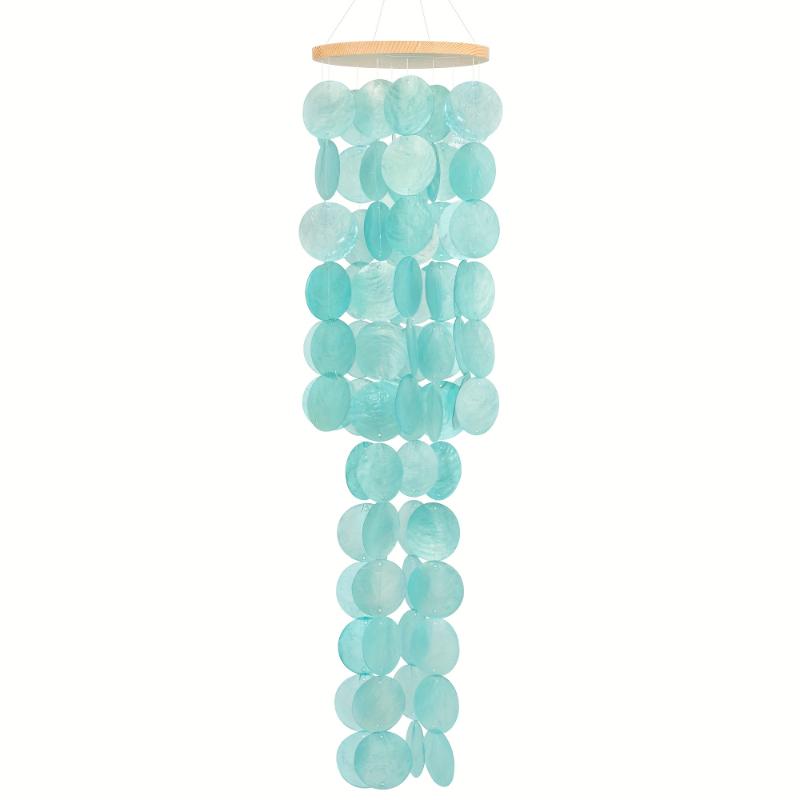 Coastal Style Shells Wind Chimes for Outdoor Garden Decor Great for Women Indoor/Outdoor Decorative(Wind Chime Pieces Only)
