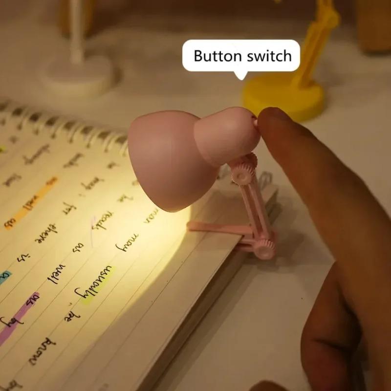 Mini Luce da Lettura Notturna a LED da Libro Pieghevole Lampada da Tavolo Dormitorio Camera da Letto Luci Comodino Creative Decorazioni per la Casa Lampada per Casa delle Bambole