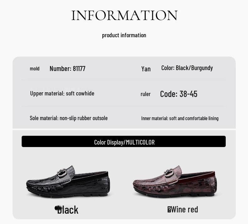 Bean Bean Stylish Men's Retro Genuine Leather Driving Loafers - Soft Sole Casual Shoes
