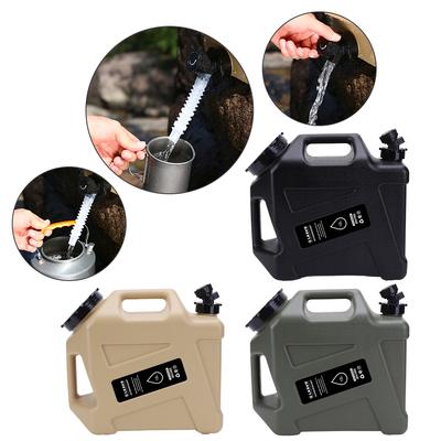 מיכל מים לקמפינג 12 ליטר עם ברז מיכל אחסון מים מיכל אחסון מים בקיבולת גדולה לרכב רכב קמפינג חיצוני
