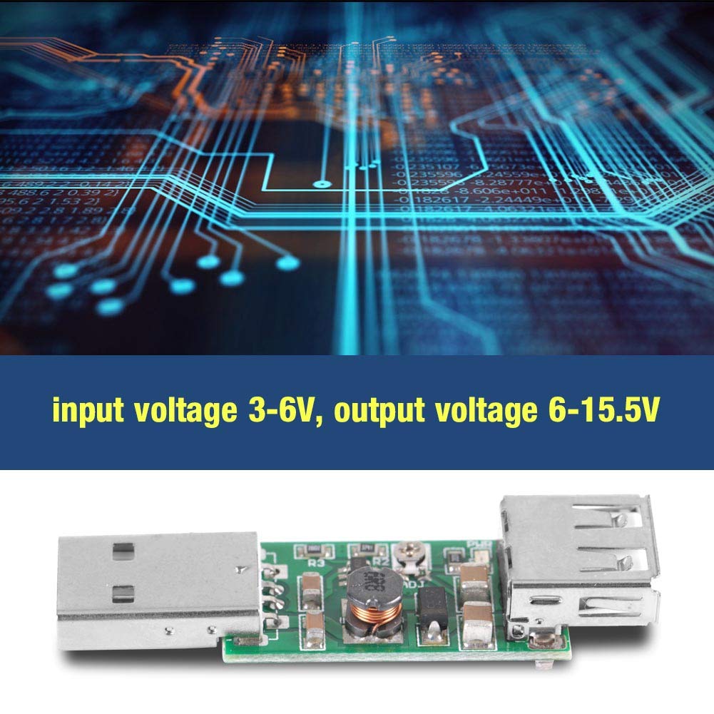 Boost Converter Module Adjustable Output DC-DC Step Up Converter Board USB To USB 5V To 6-15V Power Supply Transformer Module