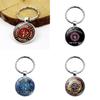 Sleek Rescue Firefighter Emblem Keychain Gemstone Zinc Alloy Key Ring For Men And Women
